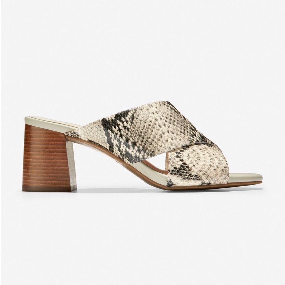 Cole Haan Dakota Crosscross Mule Sandal Snakeskin - Picture 2 of 9